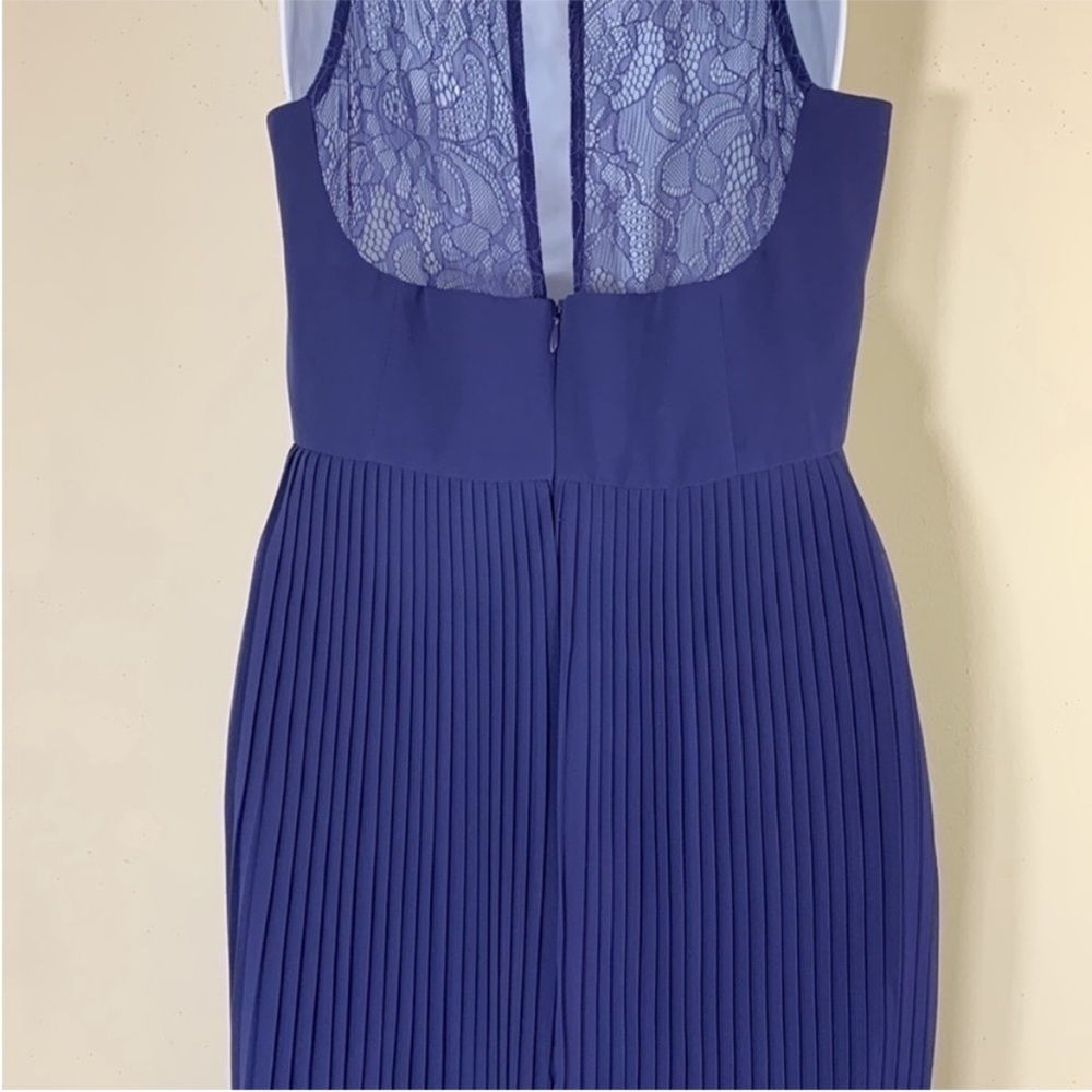 BCBGeneration Lace & Pleat Maxi Chiffon Dress with Front Split. 6. NWT. $178! - Picture 15 of 16